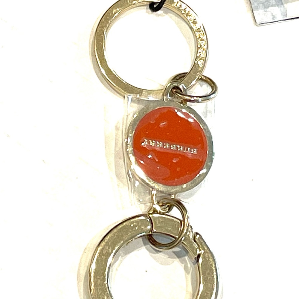BURBERRY keychain ring plaque logo MADE IN ITALY New - Picture 6 of 11